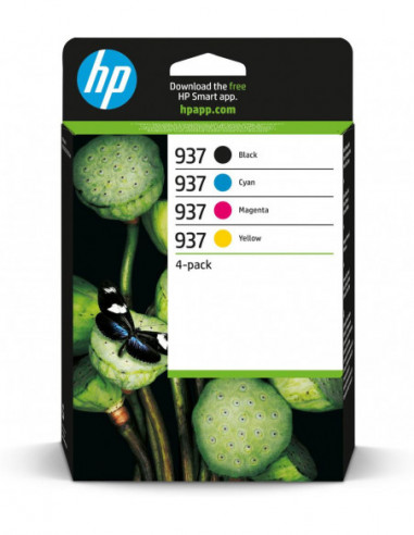 HP 937 CMYK Original Ink Cartridge...