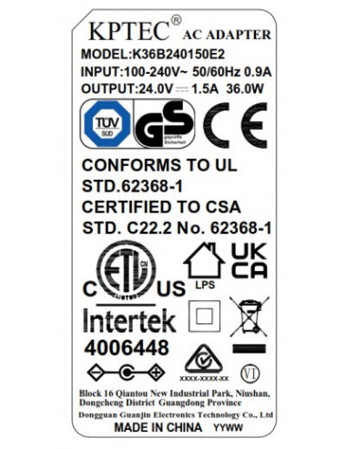 Fonte de Alimentação OEM 30W 12V/2.5A... Fonte de Alimentação OEM 30W 12V/2.5A...