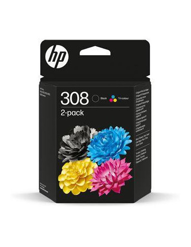 Pack HP de 2 Cartuchos de Tinta 308...
