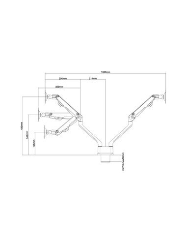 Neomounts Desk Mount Dual 10-32in...