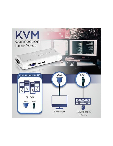 Switch KVM Trendnet TK-407K: 4...