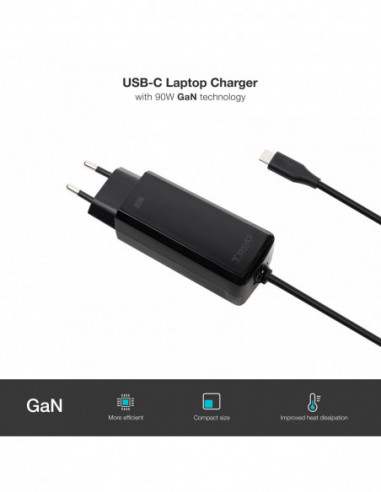 Carregador TooQ USB-C PD 90W...