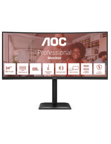 Monitor 34p LCD AOC E4 CU34E4CV