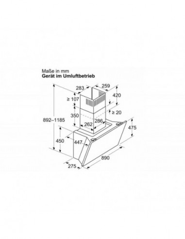 Bosch - Chaminé Parede Serie8 Dwk91lt60