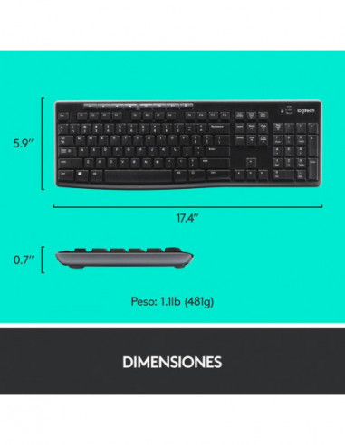 Kit Teclado e Rato Logitech MK270 Sem...