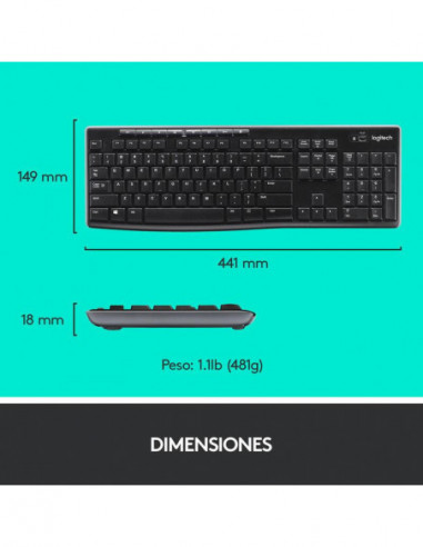 Kit Teclado e Rato Logitech MK270 Sem...