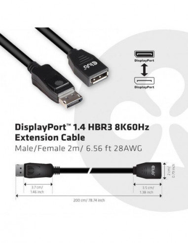 Cabo DisplayPort Club 3D CAC-1022 -...
