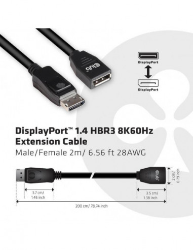 Cabo DisplayPort Club 3D CAC-1022 -...