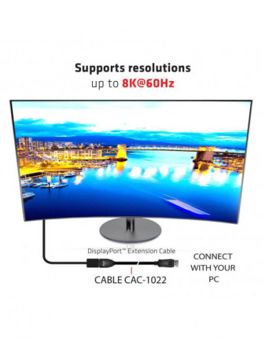 Cabo DisplayPort Club 3D CAC-1022 -...