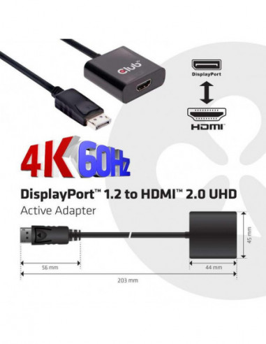 Adaptador Club 3d DisplayPort 1.2...