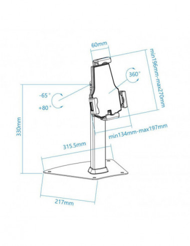 Suporte Tooq para Tablet, Ajustável,...