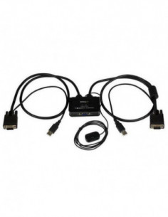 2 Port USB VGA Cable KVM...