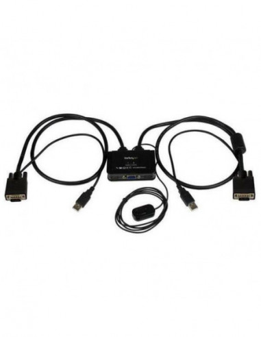 2 Port USB VGA Cable KVM Switch