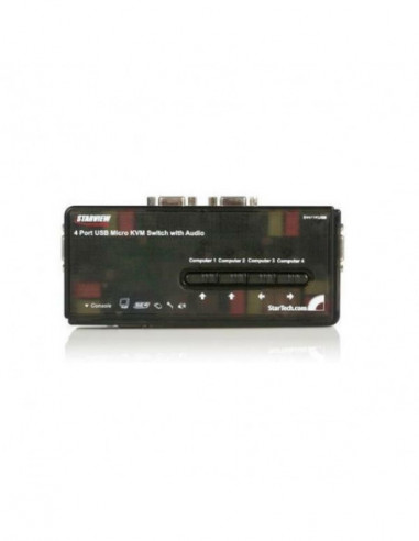 StarTech.com 4 Port Black USB KVM...
