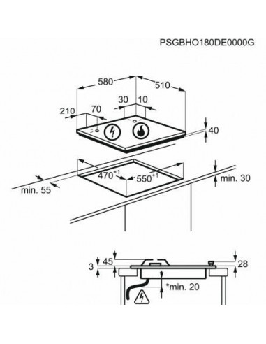 Electrolux - Placa KGG6407K Electrolux - Placa KGG6407K