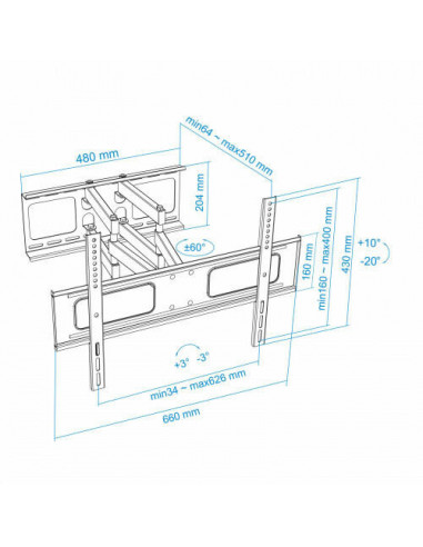 Tooq Soporte Giratorio e Inclinable...