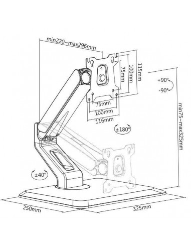 SUPORTE TV / MONITOR - FPMA-D885BLACK SUPORTE TV / MONITOR - FPMA-D885BLACK