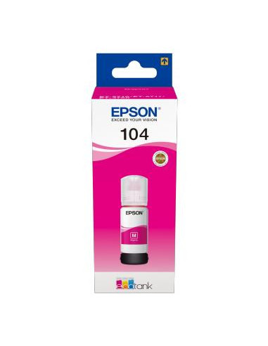EPSON 1LB 104 EcoTank Magenta ink bottle